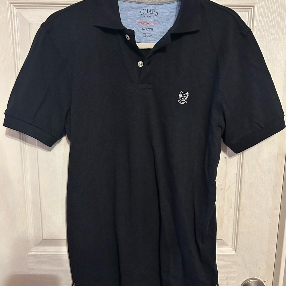 Chaps Men's Polo Shirt in Deep Black
